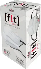 新品 アドバンス 立体不織布 ラウンドシェイプ 3D プリーツマスク fit (フィット) ライトグレー×ダークグレー レギュラーサイズ SMArt FIB-04 30枚入りのサムネイル