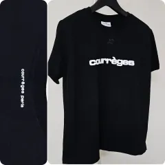 Courreges (正規品) (M) クレージュ ブラック 半袖 Tシャツ