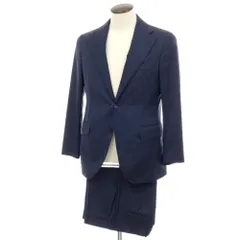 【中古】ベルベスト Belvest ウール ヘリンボーン 3つボタンスーツ ネイビー【サイズ50】【メンズ】のサムネイル