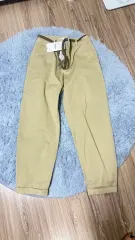 ZARA ベージュ ズボン + ベルト セット