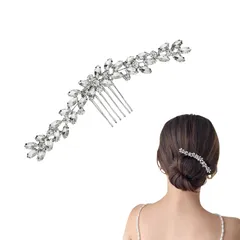 新品 ZHEJIA 花嫁 髪飾り シルバー リーフ ヘアー コーム ヘアアクセサリー ウェディング ヘッドドレス ブライダルパールヘアコーム おしゃれ ヘアコーム 結婚式 着物 入学式 成人式 発表会 卒業式 パーティーに用 ヘアクリップ