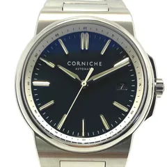 【美品・動作良好】腕時計 メンズ コーニッシュ CORNICHE ラ・グランデ・コーニッシュ CW-89306-L CRN003A 自動巻 ブルーマリン 黒 グレー 裏スケ 100m防水のサムネイル