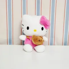 新品)ハローキティ 正規品 クマ マスコット ポシェット キーホルダー ぬいぐるみ_Sanrio キティ ピンク マスコット