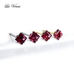 ✴︎大人ピンク✴︎ つけっぱなしOK インド産 天然 ロードライトガーネット 一粒 ピアス 3mm 宝石質AAA 316 サージカルステンレス 両耳用 スタッド 1月誕生石