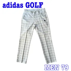 adidas GOLF アディダスゴルフ ロゴ刺繍 チェック柄 速乾性 ストレッチ ゴルフパンツ 79