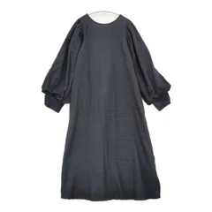 nest Robe 01214-1121 リネン2WAYパフスリーブ ワンピース ネイビー レディース ネストローブ【中古】6-0412M∞