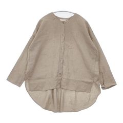 vmヴーム／23SS コットンリネン ワイドシルエット クレリックシャツ 