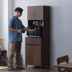 カップボード 食器棚 ナフコ 木目調 ウォルナット - メルカリ