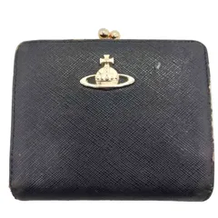 ヴィヴィアンウエストウッドロンドン Vivienne Westwood LONDON イタリア製 GENUINE LEATHER オーブ 2つ折り 財布 レディース 表記無 