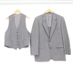 【まとめ】ディオール DIOR スーツ ２点セット ベスト ジャケット 毛100％  サイズAB-7 101-91-180 メンズ【yy】【中古】4000064800900530