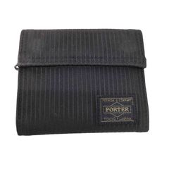PORTER 三つ折り財布 ブラック ストライプ - メルカリ