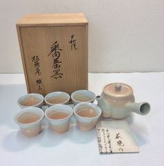 萩焼 天鵬山 茶器揃 急須 湯呑み 6客 共箱 - メルカリ