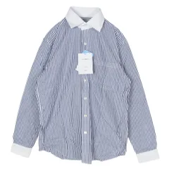 SOPHNET. ソフネット SOPH-70012 ストライプ 長袖 シャツ ネイビー系 M【美品】【中古】のサムネイル