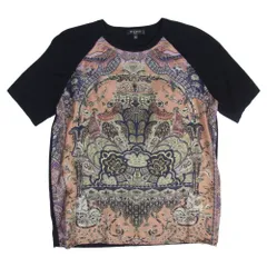 ETRO エトロ イタリア製 総柄 シルク 半袖 Tシャツ ブラック系 42【中古】のサムネイル