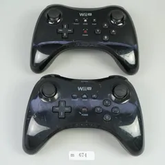 【ｍ674】 Nintendo WiiU プロ コントローラー ブラック ２個セット