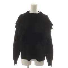 アプワイザーリッシェ Apuweiser-riche ニット セーター 2 黒 ブラック 長袖 フリル /RR