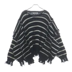 DISCOVERED (ディスカバード) DISCOVERED (U)DOCKING WIDE BORDER KNIT ボーダー クルーネックニットセーター モヘア混 ブラック/ホワイト DC-23AW-KN-11のサムネイル