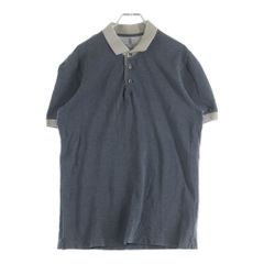 ブルネロクチネリ　長袖 ジッパーポロシャツ　48 Brunello Cucinelli 長袖メランジ リネンコットン ポロシャツ