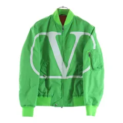 VALENTINO (ヴァレンティノ) 19AW Bomber Jacket with VLogo Print Vロゴ ボンバージャケット MA-1 ブルゾン グリーン UV3CIF156G9のサムネイル