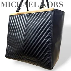 ☆★MICHAEL KORS  マイケルコース★トートバッグ　ブラック　レザー　ゴールド金具　ロゴ　大容量　A4収納可★♯2457