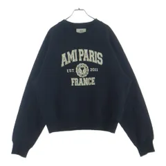 AMI Alexandre Mattiussi (アミアレクサンドルマテュッシ) Sweatshirt ロゴプリント クルーネックスウェットトレーナー ブラック USW010.747のサムネイル
