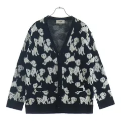 CELINE (セリーヌ) 22SS AMY DORIAN ジャガード ドッグ総柄カーディガン ブラック ドッグ 2A51W531Qのサムネイル
