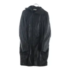 HELMUT LANG (ヘルムートラング) ARCHIVE LEATHER HOODED COAT JACKET アーカイブ レザー フード コート ラウンドジップ ジャケット ブラック 806HM425のサムネイル