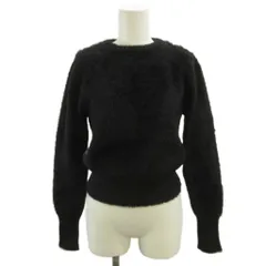 ザラ ZARA ニット セーター M 黒 ブラック クルーネック 長袖 シャギー /KT ■ECE003