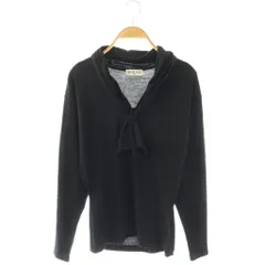 ミッシェルクラン MICHEL KLEIN カットソー 長袖 ボウタイ 9T 黒 /NR ■GY59のサムネイル