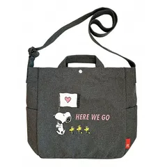 【新品】 [ルートート] トートバッグ レディース スヌーピー ショルダーバッグ A4 刺繍 IP.ミディアム.2way.ピーナッツ-0J 8441 (03 グレー) 0