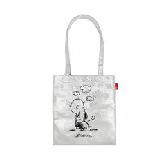 【新品】 [ルートート] スヌーピー 刺繍 ミニトート トートバッグ IP べビール― メタリック ピーナッツ-0Q 8446 (02 シルバー) 0