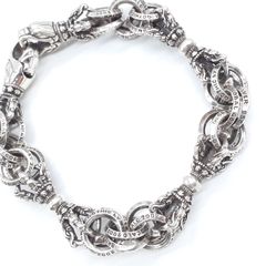 ブレスレット シルバー925 ガボールタイプ ライオンヘッズ - メルカリ