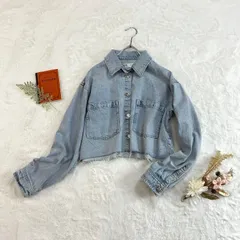 ZARA Denim Jacket ザラ デニムジャケット Gジャン ジージャン ブルゾン カットオフ クロップド 短丈 ブルー レディース