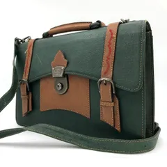 KENZO ケンゾー 2way ショルダーバッグ ハンドバッグ レザー グリーン 緑 鍵付