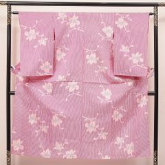 D374 本場大島紬 桜尽くし 正絹 着物 袷 しつけ糸付き未使用極美品