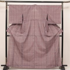 小紋 袷 身丈153cm 裄丈63cm 正絹 Sランク インフォーマル 広衿 S