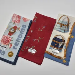 【新品】renoma レディースハンカチ 3枚セット