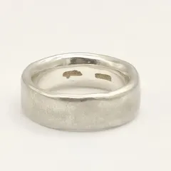 【美品】agete　アガット　プレーンワイドリング　SILVER　シルバー925　9号　7.4g