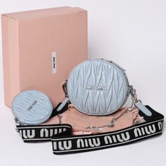 miumiu キルティング ショルダーバッグ 白 【ストラップ付き】正規品 