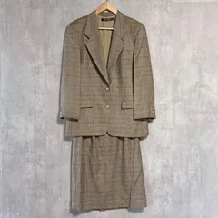 【美品/希少】Brooks Brothers ブルックスブラザーズ スカートスーツ セットアップ 90s ガンクラブチェック ウール キュプラ 日本製 9号/M相当のサムネイル