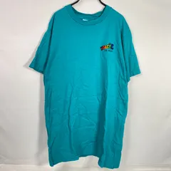 90～00's ヴィンテージ古着Tシャツ RIO Las Vegas刺繡プリント ターコイズ