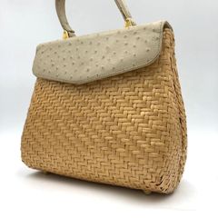 極美品 Othello オセロ ハンドバッグ イントレチャート 本革 