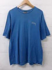 【中古】STUSSY ｽﾃｭｰｼｰ ﾚｲｼﾞｰﾃｨｰ Tｼｬﾂ 半袖 ﾊﾞｯｸﾌﾟﾘﾝﾄ ｸﾙｰﾈｯｸ 1140283 ﾌﾞﾙｰ XL 991873477