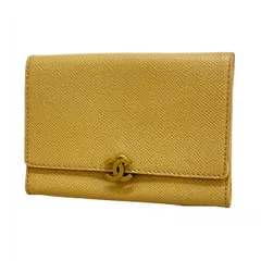 【6dd5006】シャネル 財布 キャビアスキン ブラウン ゴールド金具【中古】レディース