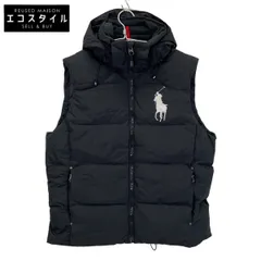 POLO RALPH LAUREN ポロ ラルフローレン 25年 ﾌﾞﾗｯｸ ﾋﾞｯｸﾎﾟﾆｰ ﾀﾞｳﾝﾍﾞｽﾄ L