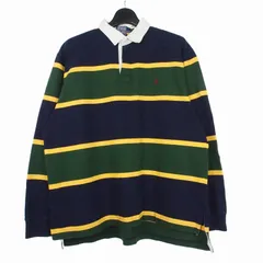 ポロ バイ ラルフローレン Polo by Ralph Lauren ボーダー ラガーシャツ 長袖 ワンポイントロゴ L マルチカラー 