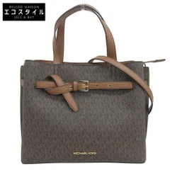 MICHAEL KORS マイケルコース 未使用 エミリア ラージ サッチェル 2WAYバッグ ハンドバッグ レディース ブラウン 35F0GU5SS3B