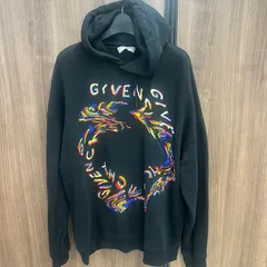 (s) GIVENCHY ジバンシー ピースロゴ パーカー ブラック&マルチカラー コットン ピーズ装飾 サイズL メンズ/7147のサムネイル