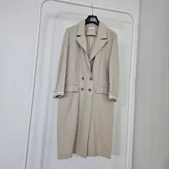 # かわいい ベージュ ジャケット ロング丈