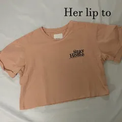 Her lip to ハーリップトゥ Stay Home Tシャツ クロップド丈 ピンク　小嶋陽菜さんプロデュースブランドのサムネイル